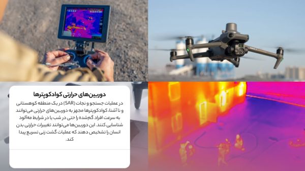 امکانات کوادکوپترها برای امداد و نجات + مثال واقعی_ساحل دانش 10 دوربینهای حرارتی