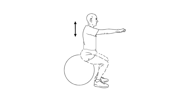 آشنایی با توپ جیم بال و مزایا آن + حرکات ورزشی برای اغاز 40 نیمه اسکوات یا نیمه اسکات با توپ جیم بال