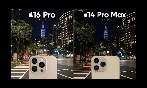 مقایسه کیفیت عکاسی در شب با آیفون 16 پرو و 14 پرو مکس.